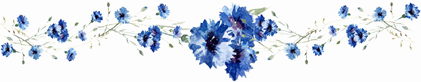 Frise fleur bleue 15